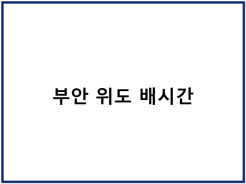 부안 위도 배시간