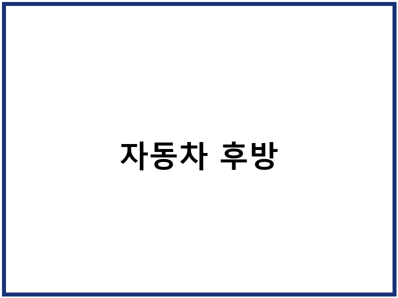 자동차 후방