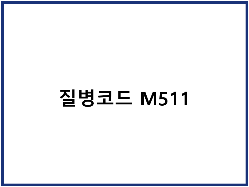 질병코드 M511